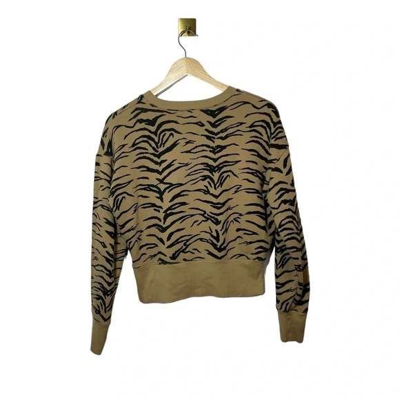 Madewell Women’s Crop Sweatshirt in Tiger Print Size M - Picture 14 of 15